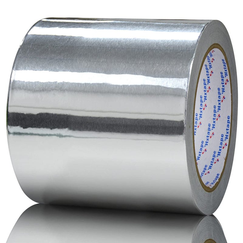 Hxtape Aluminum Foil Glass Fiber Cloth Tape,Silver,Good for HVAC, Sealing & Patching Hot & Cold Air Ducts, Metal Repair (4-4 mil-20m) - Image 1